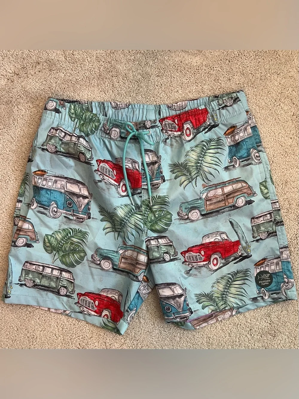 Psycho Tuna NWOT Men’s Hybrid Board Shorts Vintage Surf Wagon Swim Trunks